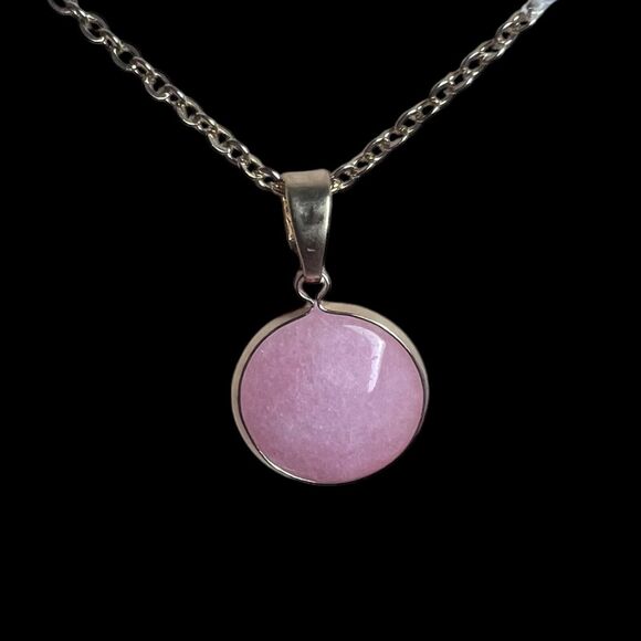 Sanctuary Project’s Round Rose Quartz Serenity Gold Tone Chain Necklace - Picture 4 of 4